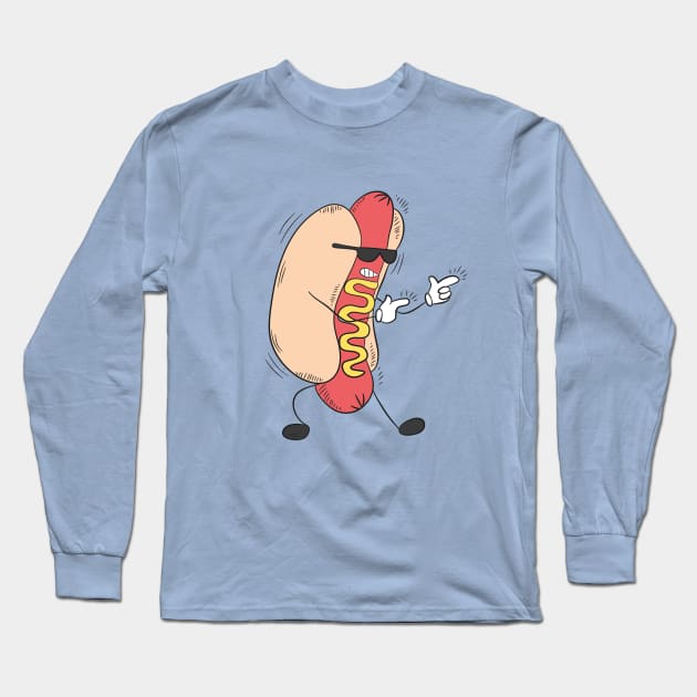 cool hot dog Long Sleeve T-Shirt by UniqueDesignsCo